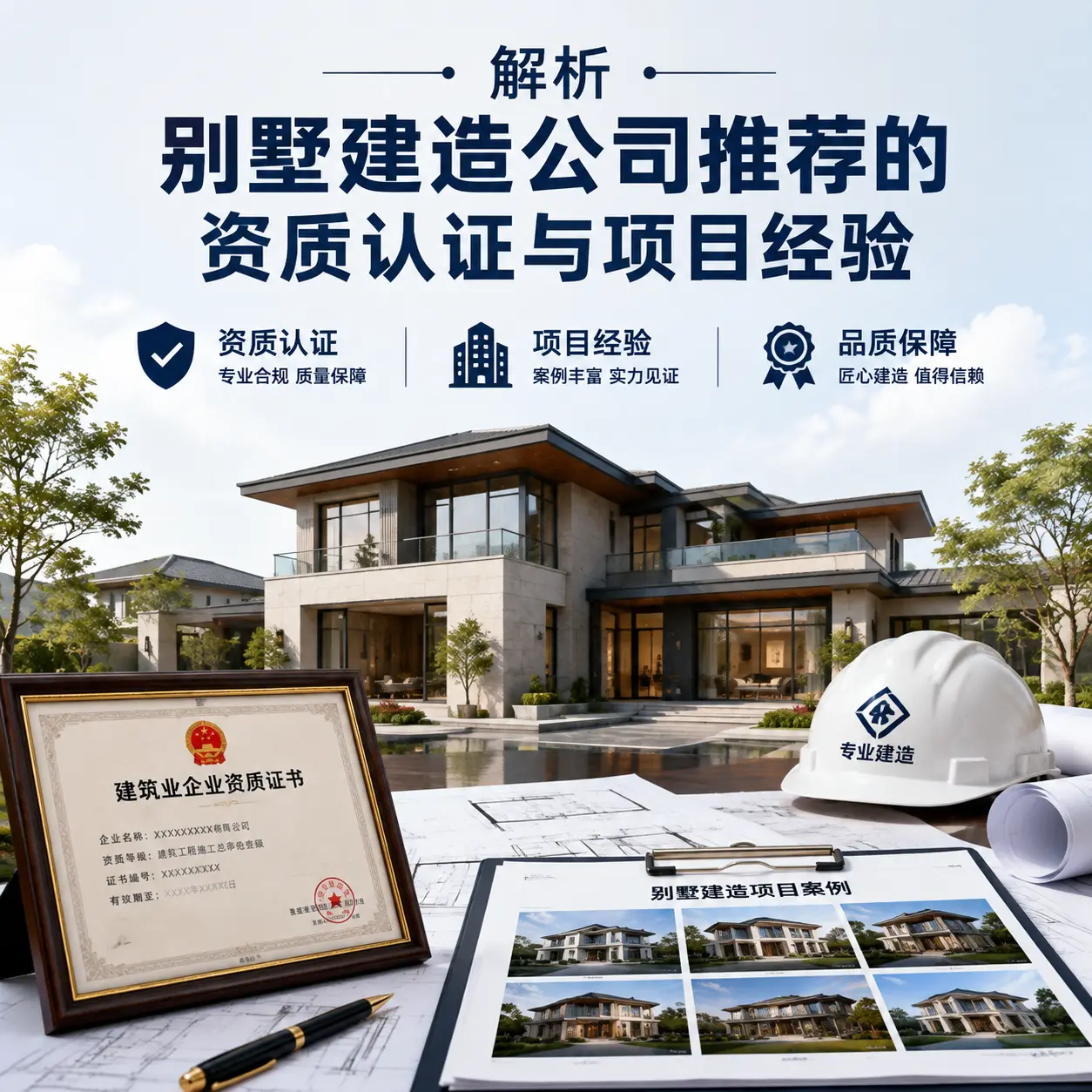 解析 四川 别墅建造公司推荐的资质认证与项目经验