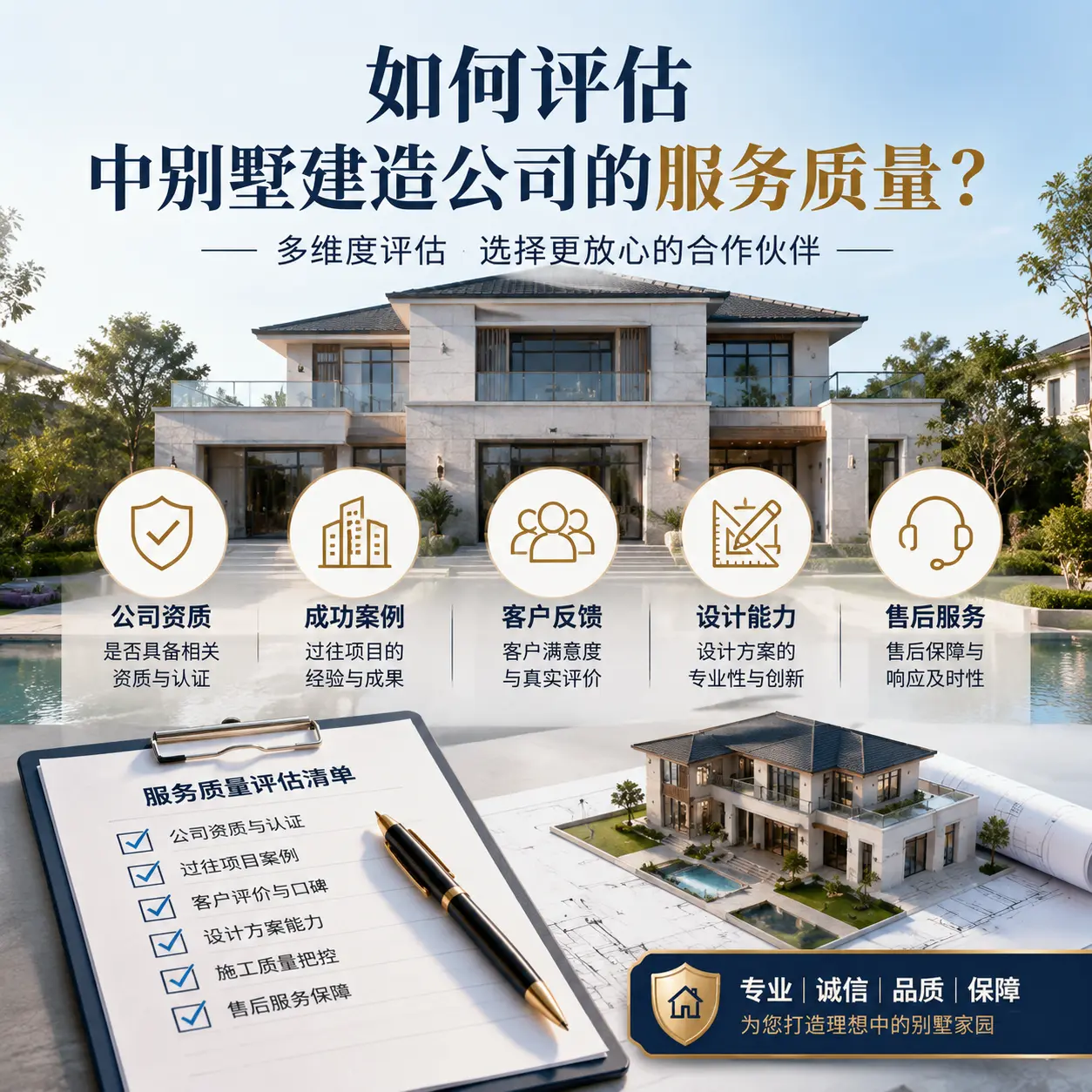 如何评估 四川 中别墅建造公司的服务质量?