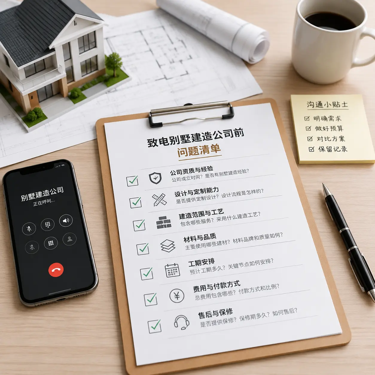 在四川拨打别墅建造公司电话前的准备工作