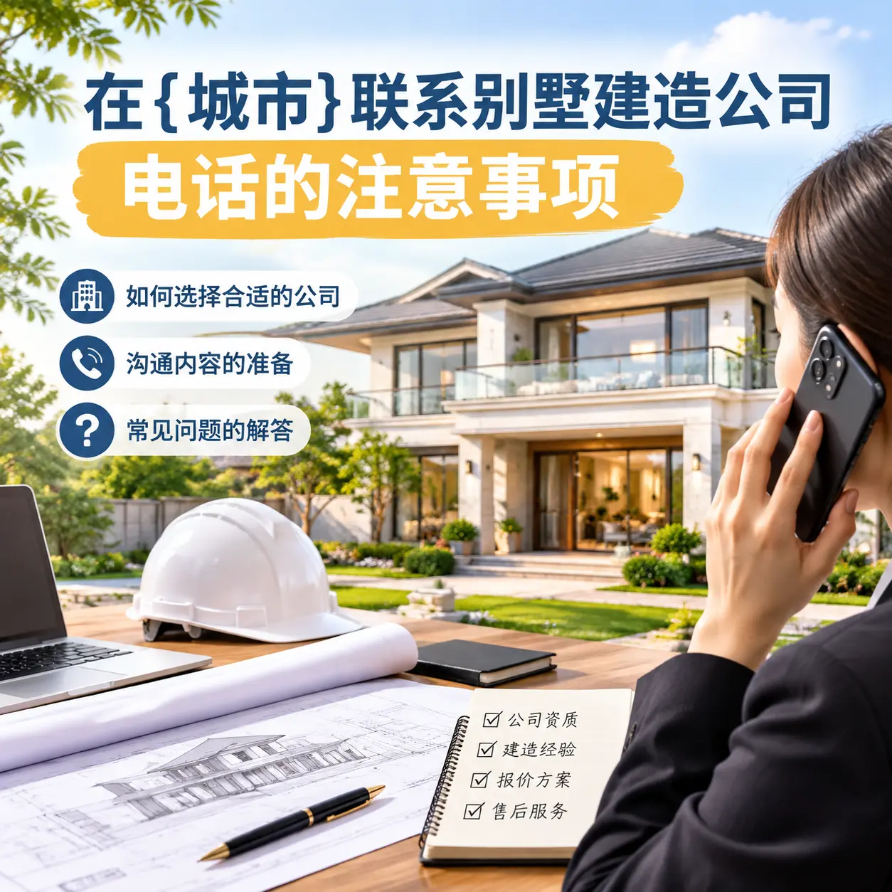 在四川联系别墅建造公司电话的注意事项