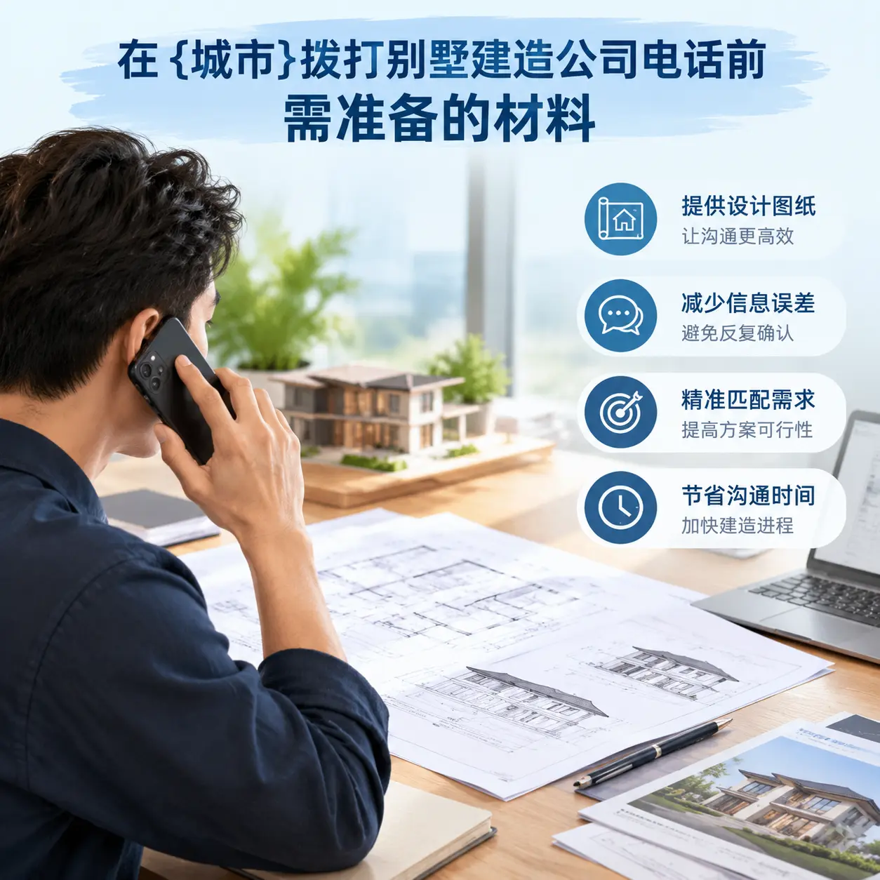 在四川拨打别墅建造公司电话前需准备的材料